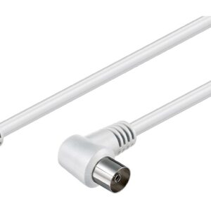 Przewód antenowy kątowy IEC 1,5m biały 11520 - obrazek 1