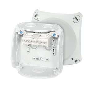 Puszka odgałęźna 104x104x70 5x2,5mm2 CU IP66 szara DK 0402 GZ 62000149 - obrazek 1