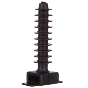 Kołek montażowy płaski czarny do opasek F=8mm BMKN5458AE /100szt./ - obrazek 1