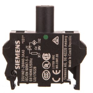 Oprawka blok LED zielony 24V AC-DC montaż w obudowie przył sprężynowe SIRIUS ACT 3SU1401-2BB40-3AA0 - obrazek 1