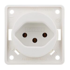 Berker Integro Gniazdo pojedyncze z/u szwajcarskie typ 13 śnieżnobiały mat 962492502 - obrazek 1