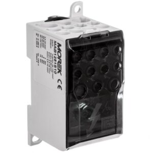 Blok dystrybucyjny - rozdzielczy OJL280A czarny we: 1xAl/Cu 35-120 wy: 2x6-35mm2/5x2,5-16mm2/ 4x2,5-10mm2 1000V MAB1281S10 - obrazek 1