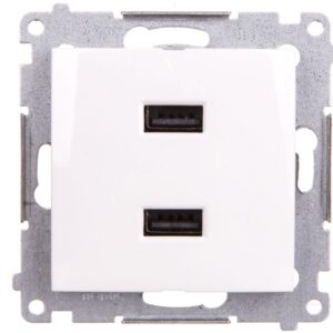 Simon 54 Ładowarka 2xUSB 2.1A 5V/DC biała DC2USB.01/11 - obrazek 1