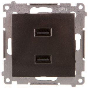 Simon 54 Ładowarka 2xUSB 2.1A 5V/DC antracyt DC2USB.01/48 - obrazek 1