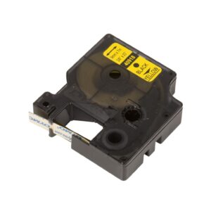 Taśma do drukarek D1 9mm x 7m czarny/żółty S0720730 - obrazek 1