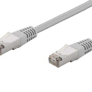 Kabel krosowy patchcord F/UTP kat.5e CCA szary 0,5m 73076 - obrazek 1