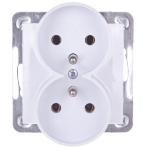 IMPRESJA Gniazdo podwójne z/u białe GP-2YRZ/m/00 - obrazek 1