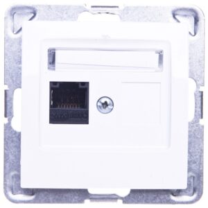 IMPRESJA Gniazdo komputerowe pojedyncze RJ45 kat.5e MMC białe GPK-1Y/K/m/00 - obrazek 1