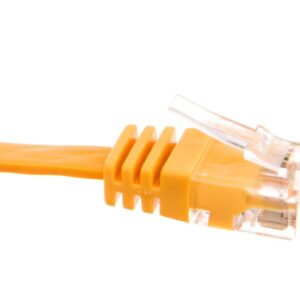 Kabel krosowy płaski patchcord U/UTP kat.6 żółty 2m 96414 - obrazek 1