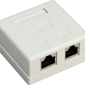 Gniazdo teleinformatyczne natynkowe 2xRJ45 STP kat.6 77635 - obrazek 1