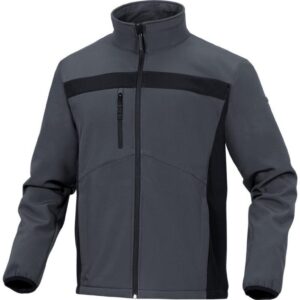 Kurtka Softshell z poliestru i elastynu czarno-szara rozmiar L LULE2GRGT - obrazek 1