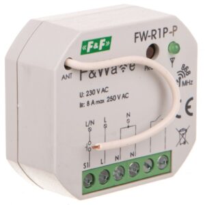 Radiowy pojedyńczy przekaźnik bistabilny - montaż P/t 85-265V AC/DC multifunkcyjny FiWave FW-R1P-P - obrazek 1