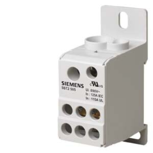 Blok rozdzielczy 125A 1P 690V 1x10-35mm2 1x6-16mm2 6x2,5-16mm2 DIN 5ST2505 - obrazek 1