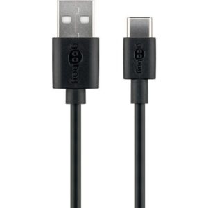 Przewód FastCharge max.3A USB 2.0 HighSpeed USB-C - USB-A 1m 45735 - obrazek 1