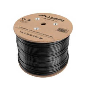 Kabel teleinformatyczny zewnętrzny U/UTP kat.6 4x2xAWG23 CU outdoor żelowany LCU6-30CU-0305-BK /305m/ - obrazek 1