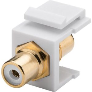 Keystone moduł Cinch/RCA - gniazdo Cinch białe - gniazdo Cinch 79676 - obrazek 1