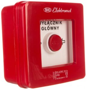 Wyłącznik alarmowy 2Z 12A /WYŁĄCZNIK GŁÓWNY/ IP55 WG-2s 921441 - obrazek 1