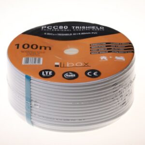 Przewód koncentryczny SAT Trishield 0,8/4,8 NS50 PCC80 /100m/ - obrazek 1