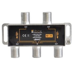 Rozdzielacz sygnału SAT splitter 1x F / 4x F Power Pass LB0047 LIBOX - obrazek 1