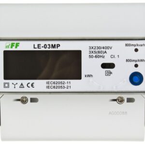 Licznik energii elektrycznej 3-fazowy 60A 230/400V RS-485 MODBUS wyświetlacz LCD LE-03MP - obrazek 1