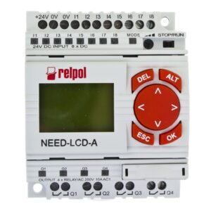 Przekaźnik programowalny 24V DC 8we, 4wy z wyświetlaczem i klawiaturą NEED-24DC-22-08-4R-D 859359 - obrazek 1
