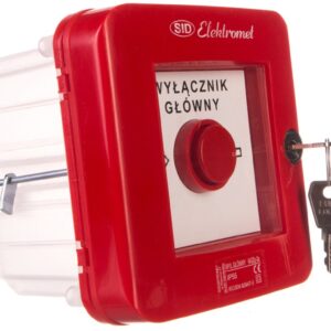 Wyłącznik alarmowy z zamkiem 2Z 12A /WYŁĄCZNIK GŁÓWNY/ IP55 WGZp-2s 921541 - obrazek 1