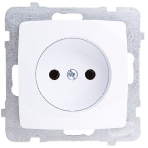 KARO Gniazdo pojedyncze b/u białe GP-1S/m/00 - obrazek 1