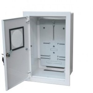 Szafka licznikowa podtynkowa 1x3F zamke okienko metalowa IP40 RAL 9003 A-RW19 - obrazek 1