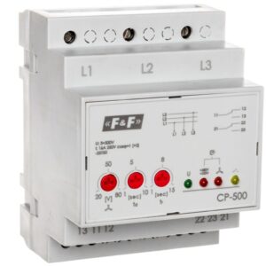 Przekaźnik kontroli napięcia 3-fazowy 2P 2x8A 3x500V 150-210V AC (bez N) CP-500 - obrazek 1