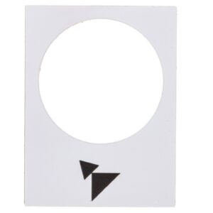 Tabliczka opisowa biała prostokątna 30x40mm DO PRZODU WOLNO-SZYBKO ZB2BY4915 - obrazek 1
