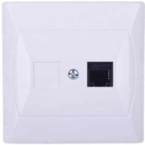 AKCENT Gniazdo komputerowe pojedyncze RJ45 kat.5e MMC białe GPK-1A/K/00 - obrazek 1