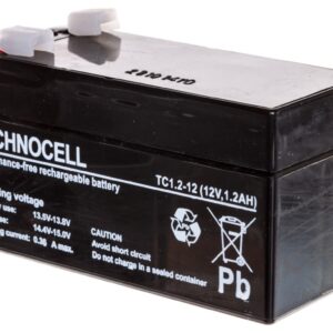 Akumulator bezobsługowy AGM 1,2Ah 12V Technocell 1,2TC - obrazek 1