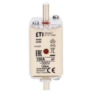 Wkładka bezpiecznikowa NH00 100A gG 500V 004182214 - obrazek 1