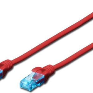 Kabel krosowy (Patch Cord) U/UTP kat. 5e czerwony 5m DK-1512-050/R - obrazek 1
