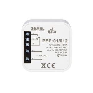 Przekaźnik elektromagnetyczny dopuszkowy 12VAC/DC 10A PEP-01/012 EXT10000258 - obrazek 1