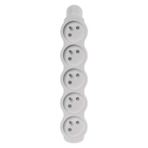 Gniazdo /rozgałęźnik/ do przedłużacza 5-gniazd z/u białe P0500N - obrazek 1