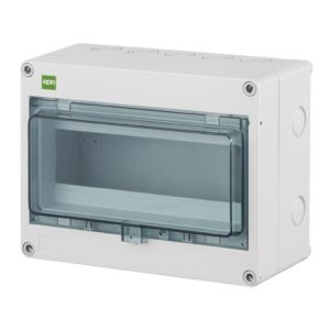 Rozdzielnica hermetyczna HERMETICA RN 1x8+2 400V AC 1000V DC PE+N dymny IP65 2204-01 - obrazek 1