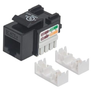 Moduł Keystone RJ45 UTP Cat5e Czarny Punch-Down - obrazek 1