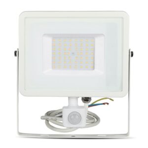 Projektor LED 50W 4000lm 6400K Dioda SAMSUNG z czujnikiem ruchu PIR Biały IP65 468 - obrazek 1