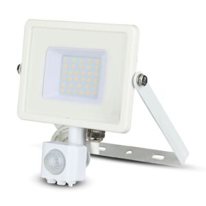 Projektor LED 30W 2400lm 6400K Dioda SAMSUNG z czujnikiem ruchu PIR Biały IP65 459 - obrazek 1