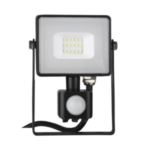 Projektor LED 10W 800lm 4000K Dioda SAMSUNG z czujnikiem ruchu PIR Czarny IP65 437 - obrazek 1