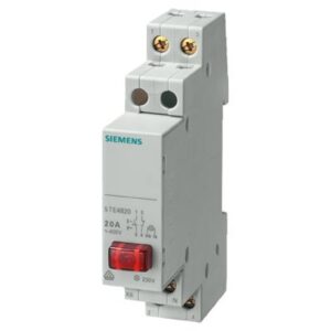 Przycisk modułowy 20A 1Z 1R czerwony z lampką 230V przełączany mono/bistabilny 5TE4820 - obrazek 1