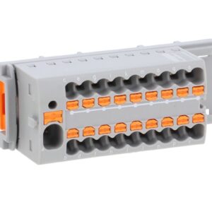 Blok rozdzielczy PTFIX 4/18X1,5-NS35 GY, szare złącze przemysłowe - 18 punktów przyłączeniowych o przekroju 1,5mm2 - obrazek 1