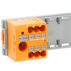 Blok rozdzielczy PTFIX 6/6X2,5-NS35 OG, pomarańczowe złącze przemysłowe - 6 punktów przyłączeniowych o przekroju 2,5mm2 - obrazek 1