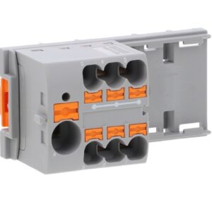 Blok rozdzielczy PTFIX 10/6X4-NS35 GY, szare złącze przemysłowe - 6 punktów przyłączeniowych o przekroju 4mm2 - obrazek 1