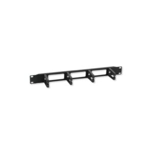 Organizer kabli 1U do szaf rack 19, 4x67mm, czarny - obrazek 1