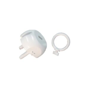 Zatyczka gniazda /zabezpieczenie przed dziećmi/ z kluczem biała ZG-1 W-10151 /5szt./ - obrazek 1