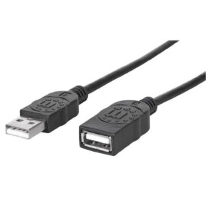 Przedłużacz kabel USB 2.0 A-A M/F 1M Czarny 308519 - obrazek 1