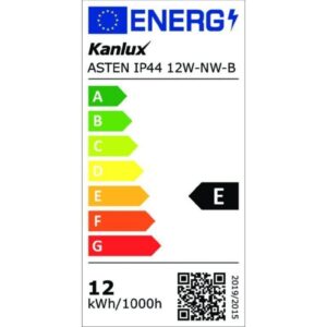 Oprawa ścienna LED 12W ASTEN IP44 12W-NW-B czarna 850lm 4000K kinkiet 26684 - obrazek 1