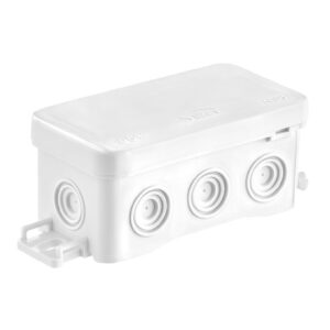 Puszka naścienna 45x40x85mm z dławnicą zintegrowaną samozatrzaskowa, bezhalogenowa, seria FASTBOXiHOOK biała IP54 NS8 35357106 - obrazek 1